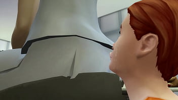Fart sims face fart from mercy
