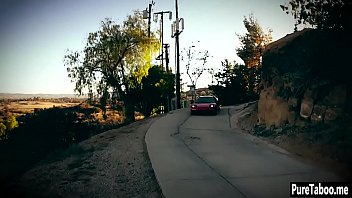 Sexy babe swallowed a big hard cock