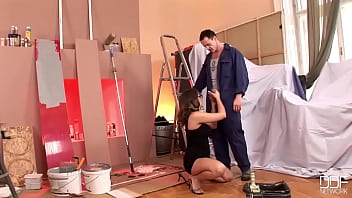 She sucks his big cock nicely