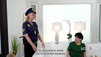 Cop stepmom teaches son a lesson after catching him exposing himself Cop stepmom teaches son a lesson after catching him exposing himself
