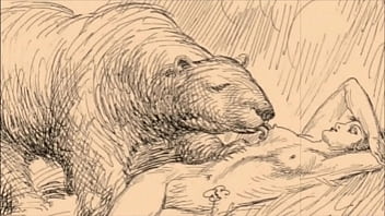 Retro erotic art beauty & the beast