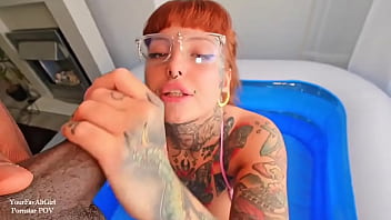 Bbc pissy blowjob pool overflow pornstarpovthere was so much pee he nearly filled the paddling pool up with all of his