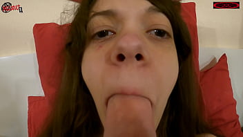 Dildo masturbation filmed from an unusual dildo pov