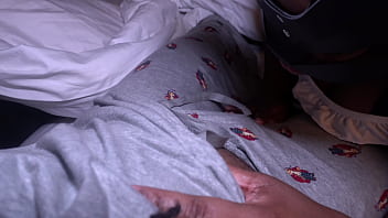 Our housekeeper sucked my dick while my girl was sleep in the same bed full version