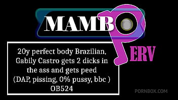 20y perfect body brazilian gabily castro gets 2 dicks in the ass and gets peed dap pissing 0% pussy bbc fitness mod
