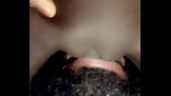 Licking chocolate pussy