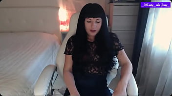 Little titty brunette jessy m'lady in red lingerie