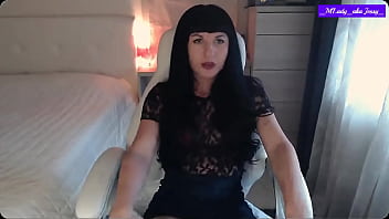 Little titty brunette jessy m'lady in red lingerie