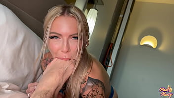 Cum hungry whore cassidy luxe worships my body & gets railed