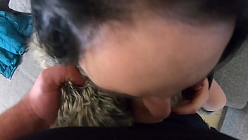 Milfycalla a lot of cum on my old black fur downjacket preview