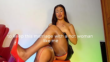 Cheating in black nylons and red stilettos