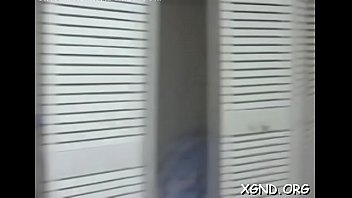 Brunette works shlong large time