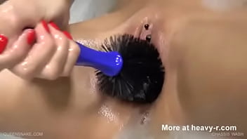 Car wash brush in pussy