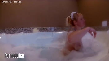 Petite blonde plays with huge bbc toy in the bath Petite blonde plays with huge bbc toy in the bath