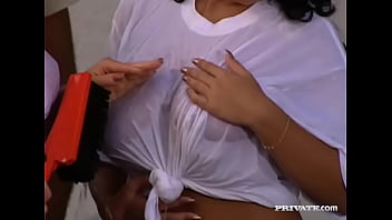 Laura lion and stacy silver wash a car then fuck eachother