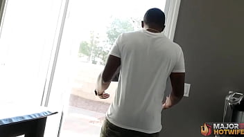 Busty blonde dee williams gives rome major's cock a bj and a titjob