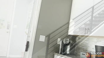 Busty blonde dee williams gives rome major's cock a bj and a titjob