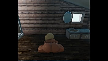 Big blonde girl shakes it rr34