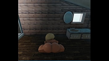 Big blonde girl shakes it rr34