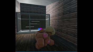 Big blonde girl shakes it rr34