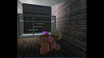 Big blonde girl shakes it rr34