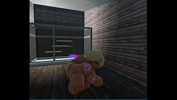 Big blonde girl shakes it rr34