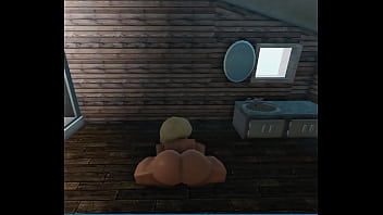 Big blonde girl shakes it rr34