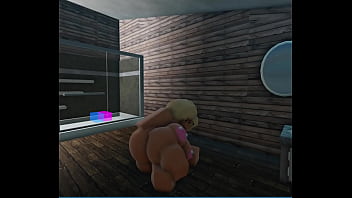 Big blonde girl shakes it rr34