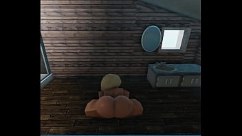 Big blonde girl shakes it rr34