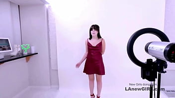 Elegant brunette beauty got seduced by the producer