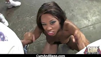 Extreme interracial gangbang sexy ebony hottie group sex 13