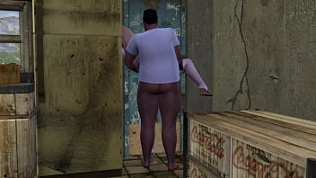 Gordo sucio con rubia