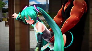 Miku cheating in the park