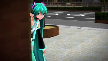 Miku cheating in the park