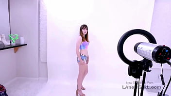 Silky brown haired beauty seduced by the producer