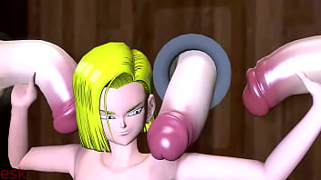 Dragon ball android 18 and bulms futanari