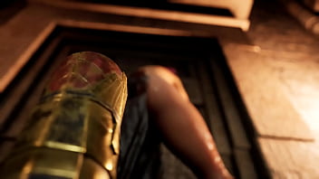 Lara croft found a way out of the tomb through her butt 3d hentai game