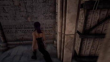 Lara croft found a way out of the tomb through her butt 3d hentai game