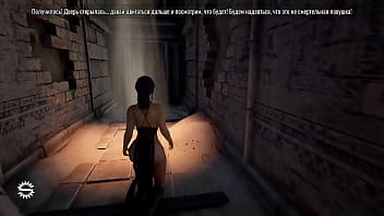 Lara croft found a way out of the tomb through her butt 3d hentai game