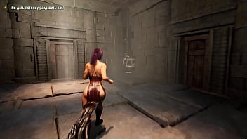 Lara croft found a way out of the tomb through her butt 3d hentai game