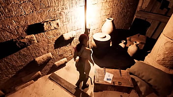Lara croft found a way out of the tomb through her butt 3d hentai game