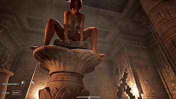 Lara croft found a way out of the tomb through her butt 3d hentai game