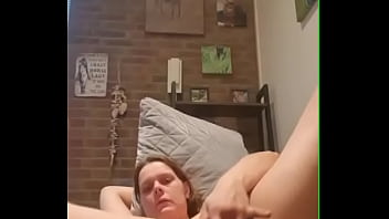 Dutch hottie quaroes strips and fingers her wet slit to a screaming orgasm