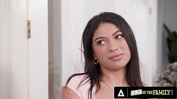 Wild teen lets stepmom fuck her bf while masturbating