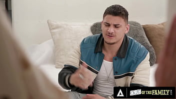 Wild teen lets stepmom fuck her bf while masturbating