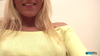 Blonde babe lenka gets to ride a hard cock after sucking it off