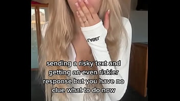 Send me a risky message touching my sweet pussy for you