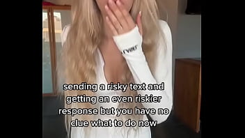 Send me a risky message touching my sweet pussy for you