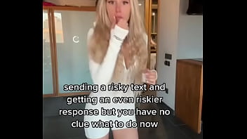 Send me a risky message touching my sweet pussy for you