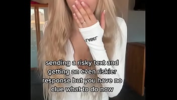 Send me a risky message touching my sweet pussy for you